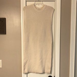 Helmut Lang beige wool & cashmere sleeveless long sweater tunic- NWT Sz S